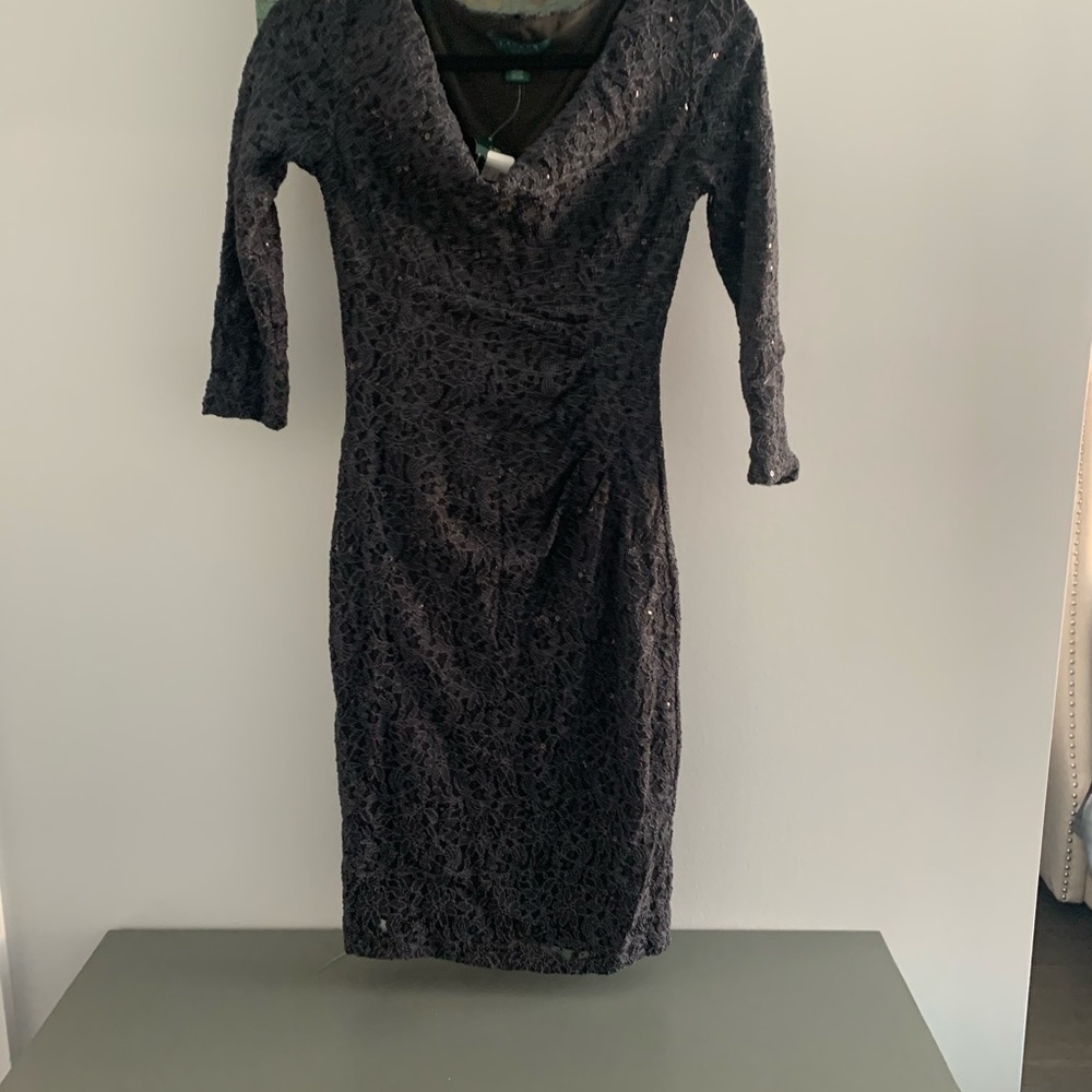 NWT Ralph Lauren Lace Sequin Dress